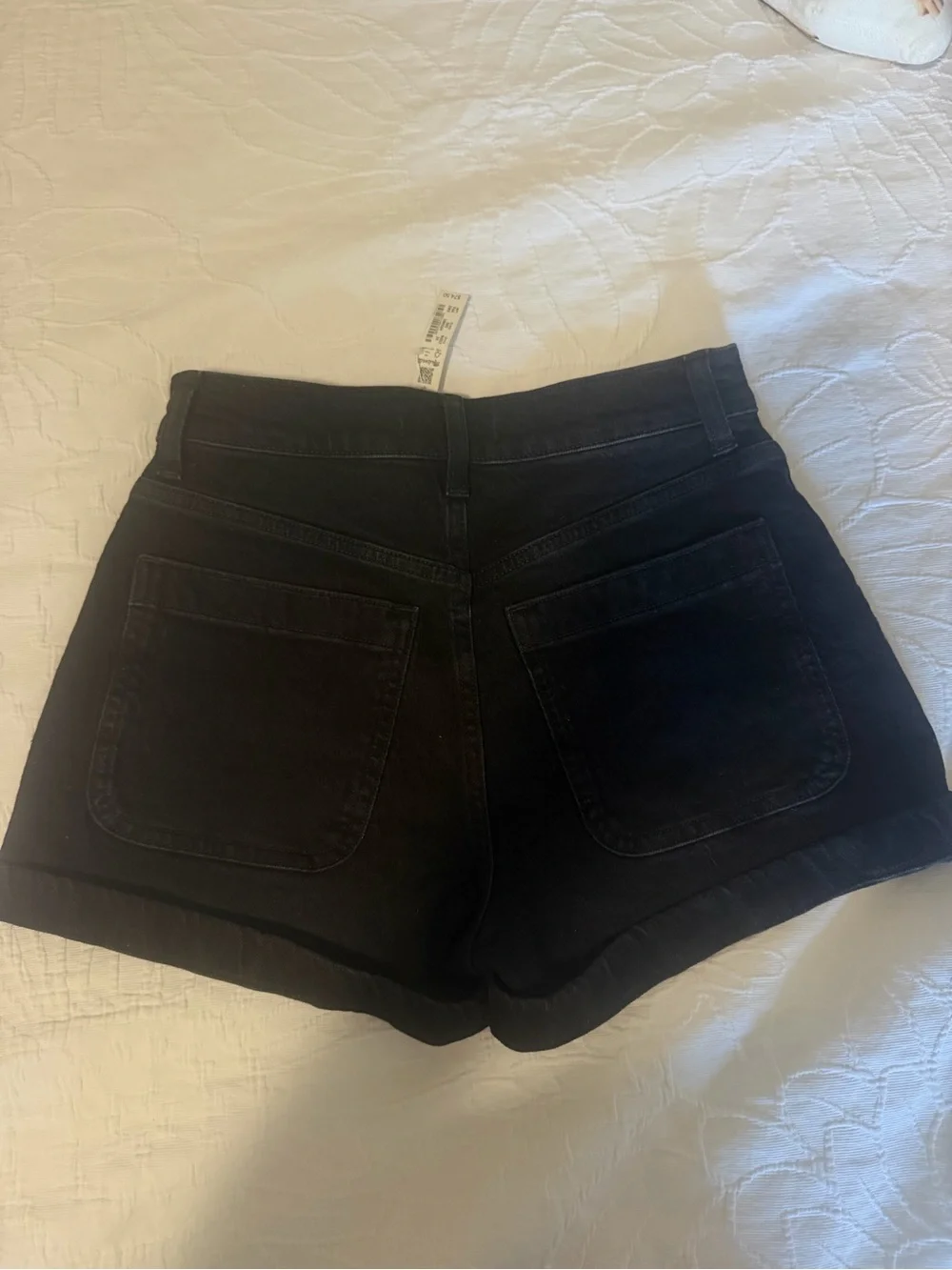 NWT Madewell Black High-Rise Denim Shorts